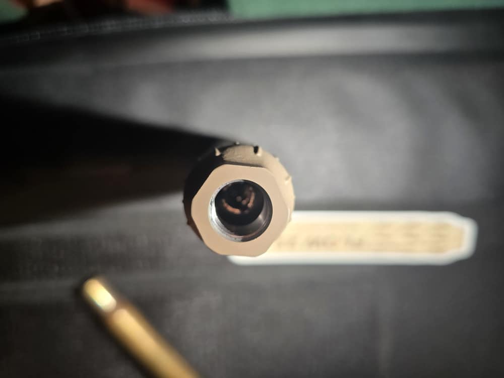 Huxwrx .22 cal Flow Ti Suppressor, 1/2 x 28 DT, FDE-img-5