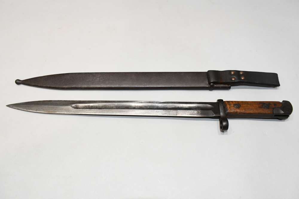 Scarce Original 1st Type Soviet Russian SVT-38 Long Bayonet & Scabbard-img-4