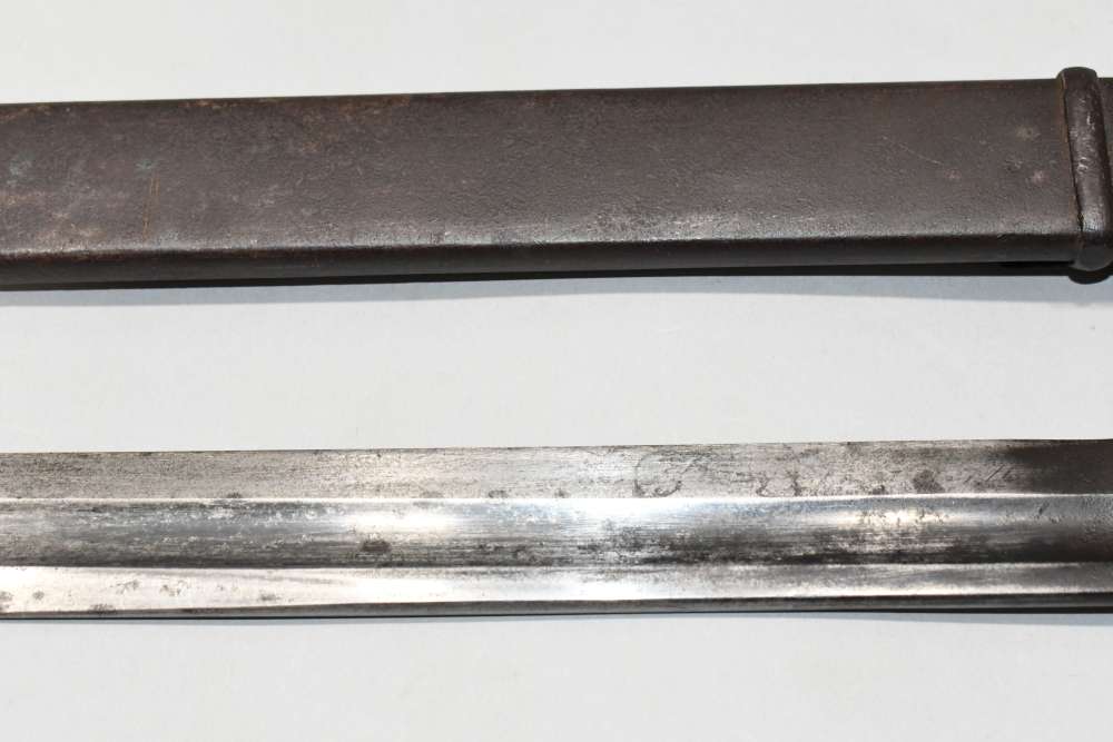 Scarce Original 1st Type Soviet Russian SVT-38 Long Bayonet & Scabbard-img-2
