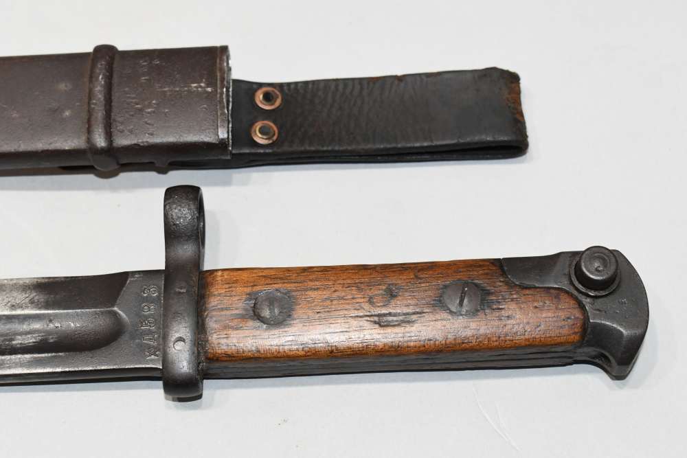 Scarce Original 1st Type Soviet Russian SVT-38 Long Bayonet & Scabbard-img-1