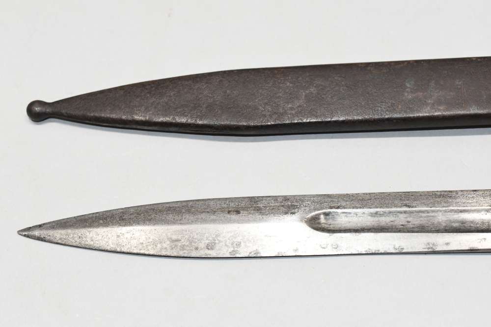 Scarce Original 1st Type Soviet Russian SVT-38 Long Bayonet & Scabbard-img-3