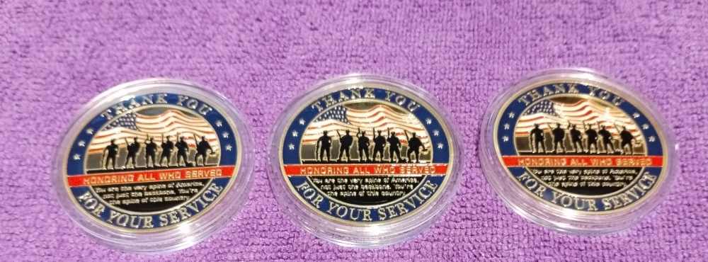 Thank You Veteran Challenge Coins Lot of 3-img-1