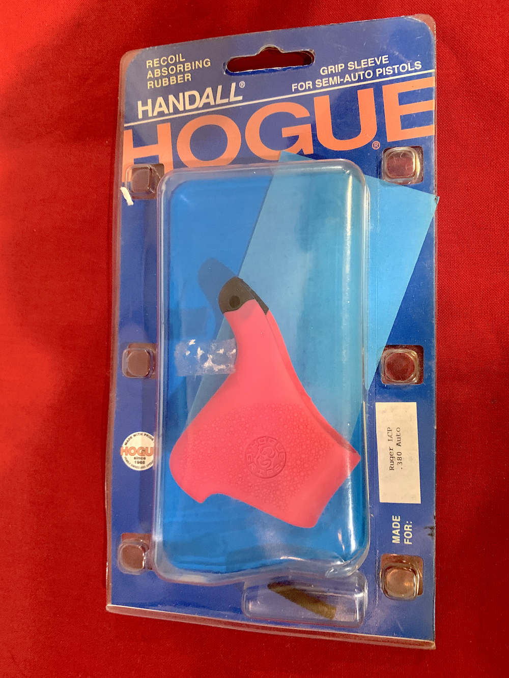 Hogue Handall Grip Sleeve for Ruger LCP 380, Pink-img-0
