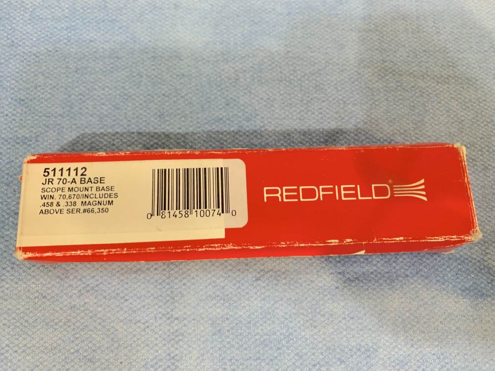Redfield JR 70A Base, Scope Mount Base , Win 70, 670, see below, 511112-img-0