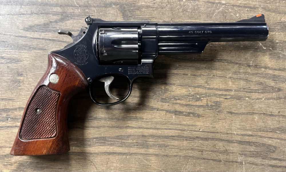 Smith & Wesson 25-5 .45 Colt 6" Blued 6 Shot Revolver 1981-img-2