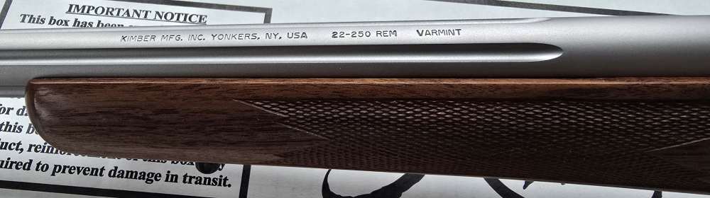 Kimber 84M Varmint 22-250 Deluxe Wood Stainless Fluted With Box -img-8