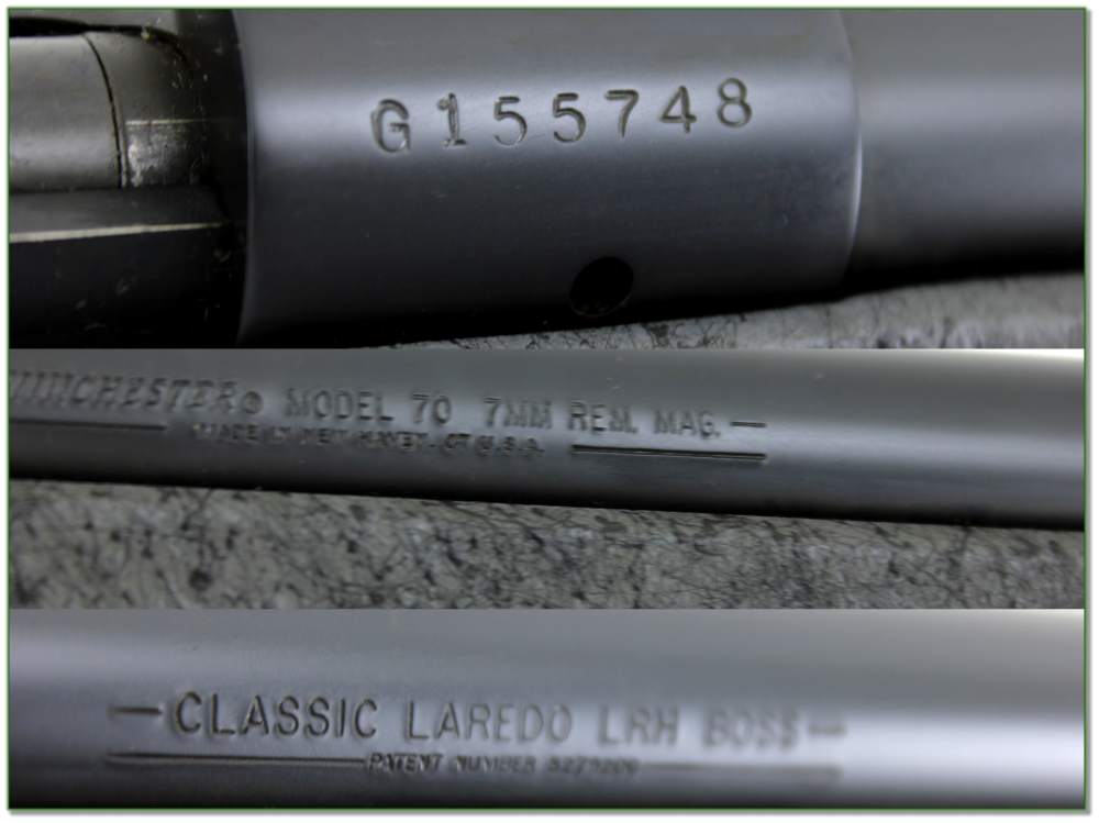 Winchester Model 70 7mm Rem Classic Laredo LRH BOSS 26” HB Excellent-img-3