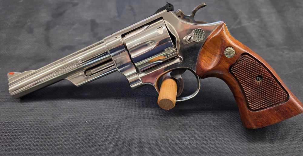 S&W 57 6" Nickel W/ Presentation Case 1979-1980 No Dash-img-3