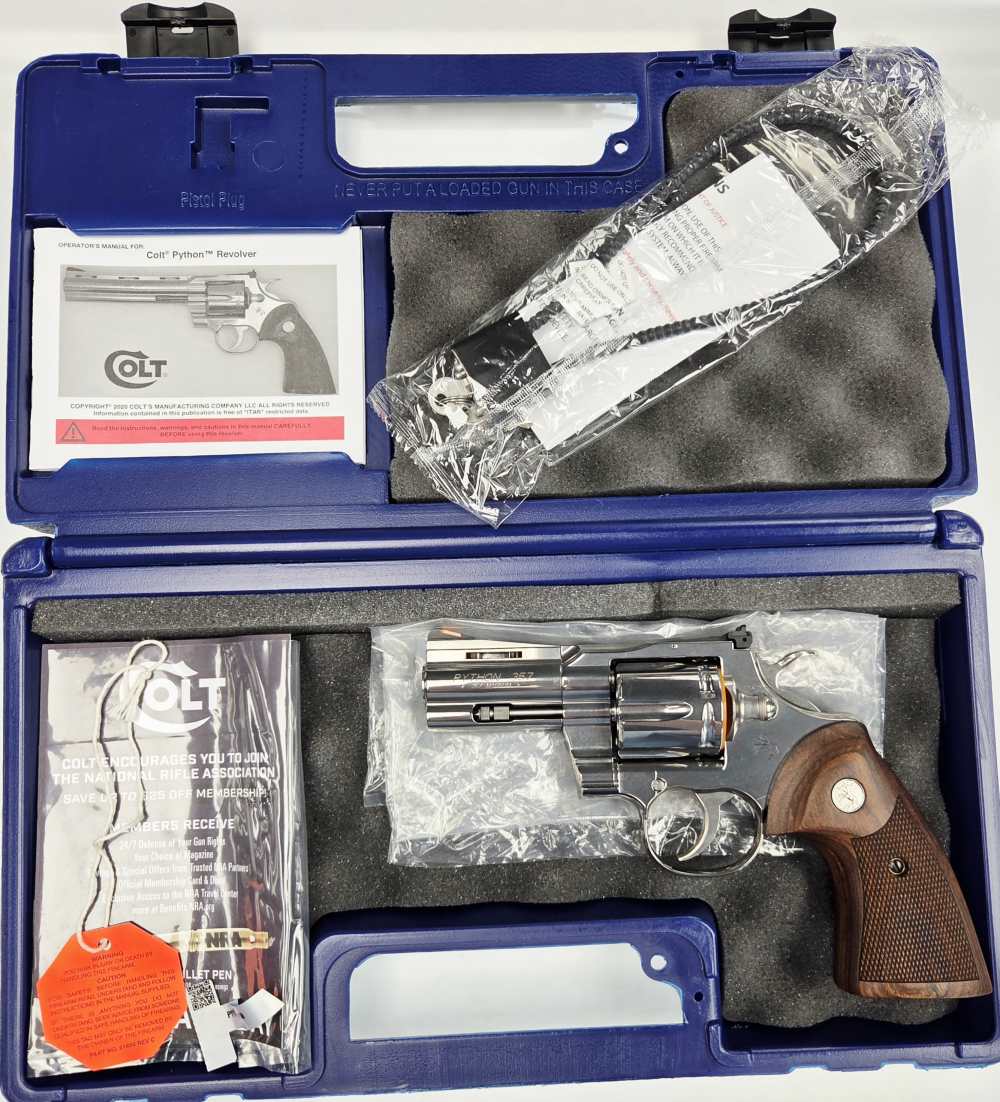 Colt Python SP3WTS .357 Magnum Revolver 3" 6-RD Stainless Walnut Grip-img-0