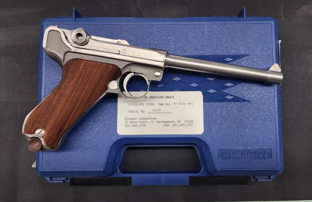 Stoeger Luger American Eagle Navy 6"  Excellent W/ Case-img-0