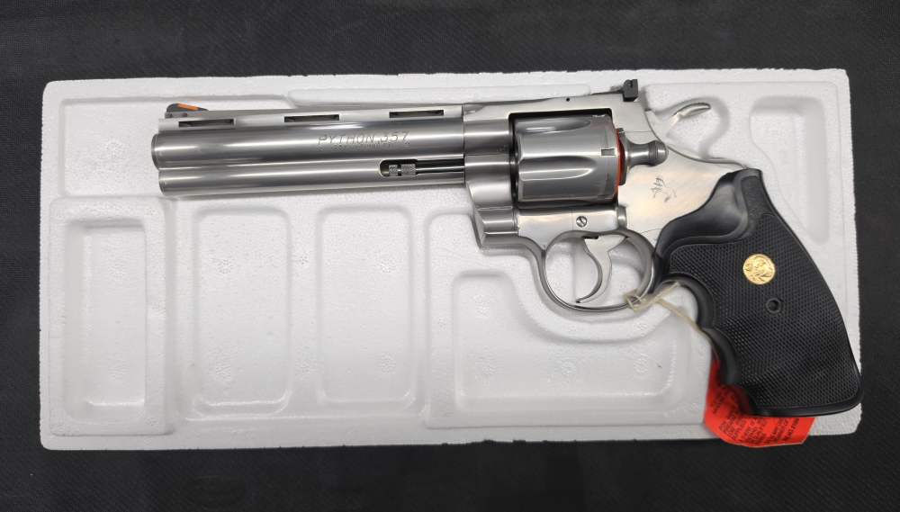 1990 Colt Python 6" Stainless Original Box Unfired I3060-img-2
