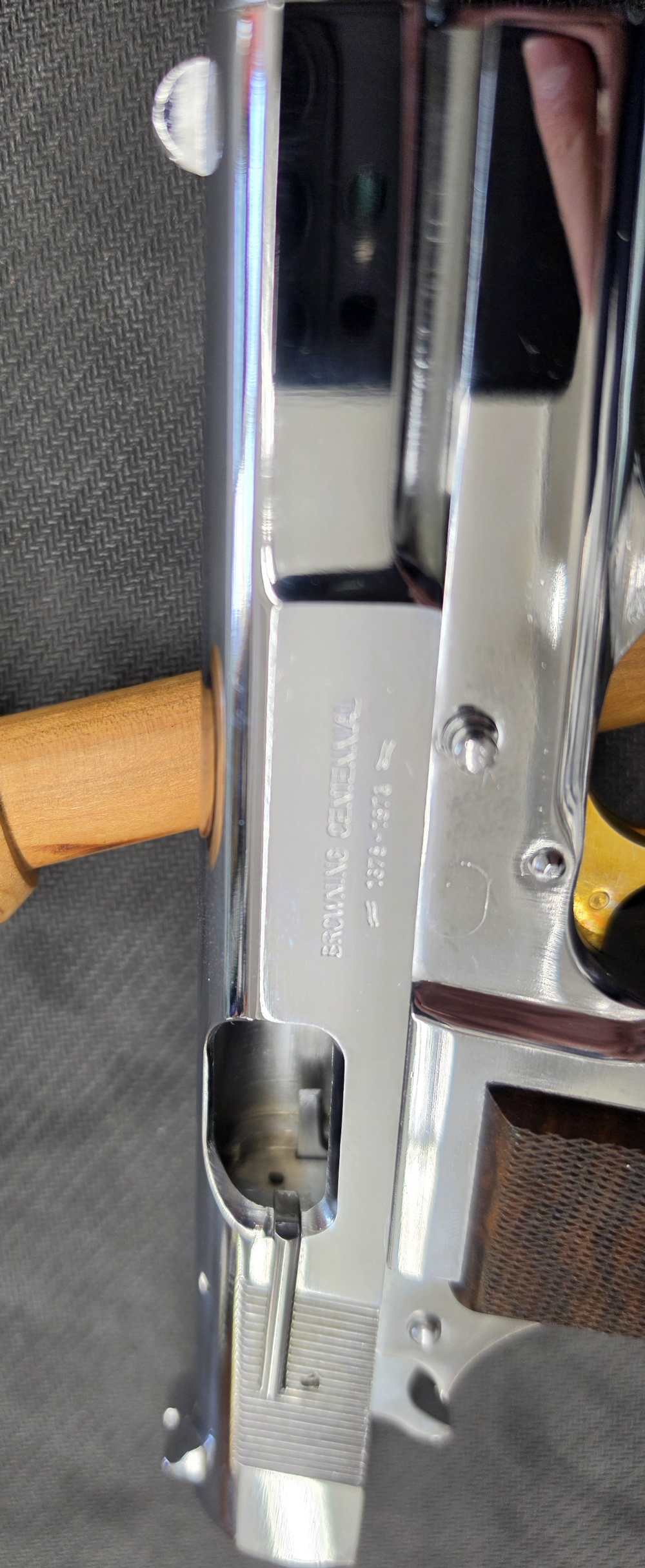 Browning Hi Power Centennial Complete Set Nickel 3 Knives Presentation Case-img-7