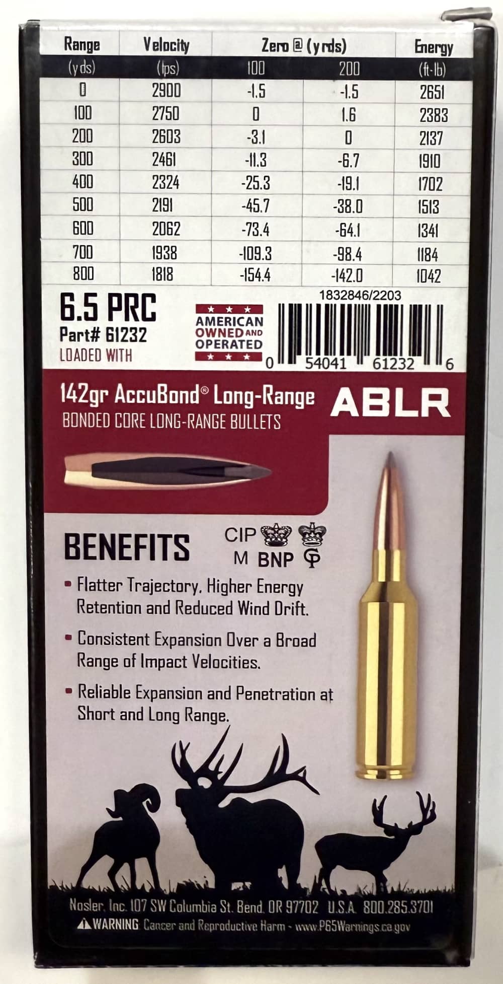 Nosler Trophy Grade Long Range 6.5 PRC 142gr ABLR-img-1