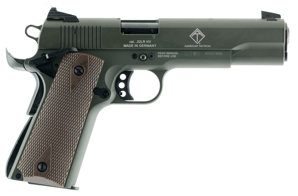 ATI GSG 1911 Pistol 22 LR Threaded Fixed Sights OD Green Serrated 10+1 Rd -img-2