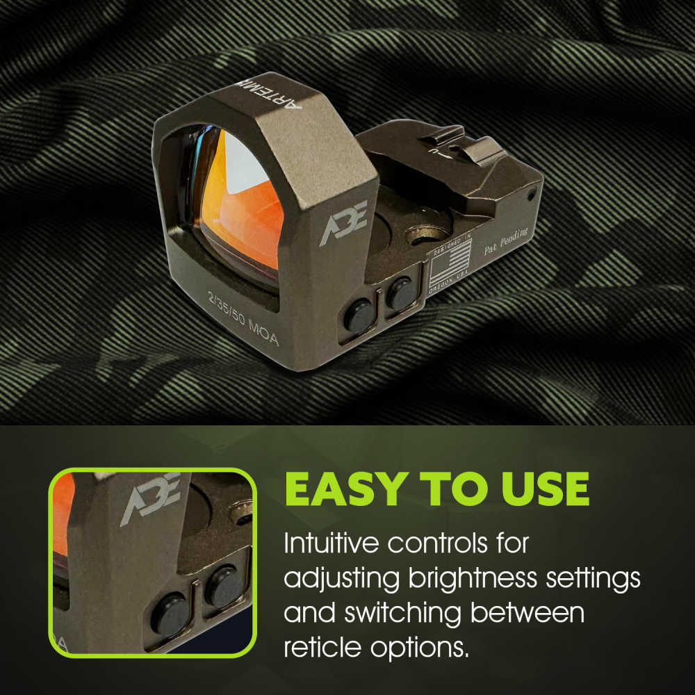 Ade RD3-022 FDE Red Dot+Optic Mount Plate for Non Optic Ready HK VP9 Pistol-img-8