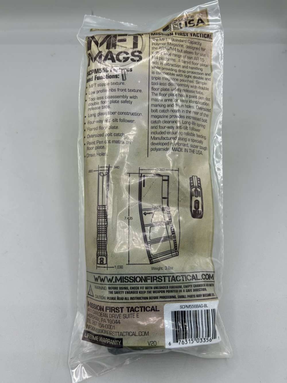 MISSION FIRST TACTICAL (MFT) 30 RND AR MAG 5.56X45MM - .223 REM - .300 AAC -img-1
