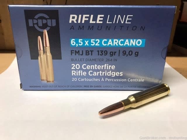 PPU Prvi Partizan 6.5x52 Carcano 139gr FMJ BT 100 Rounds-img-0