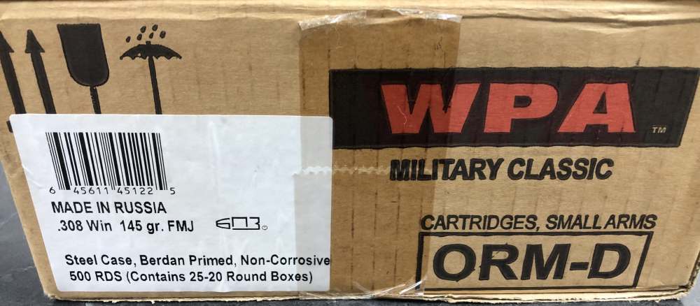 Wolf Military classic .308WIN FMJ 145gr 20X 20rnd boxes for 400rnds-img-1