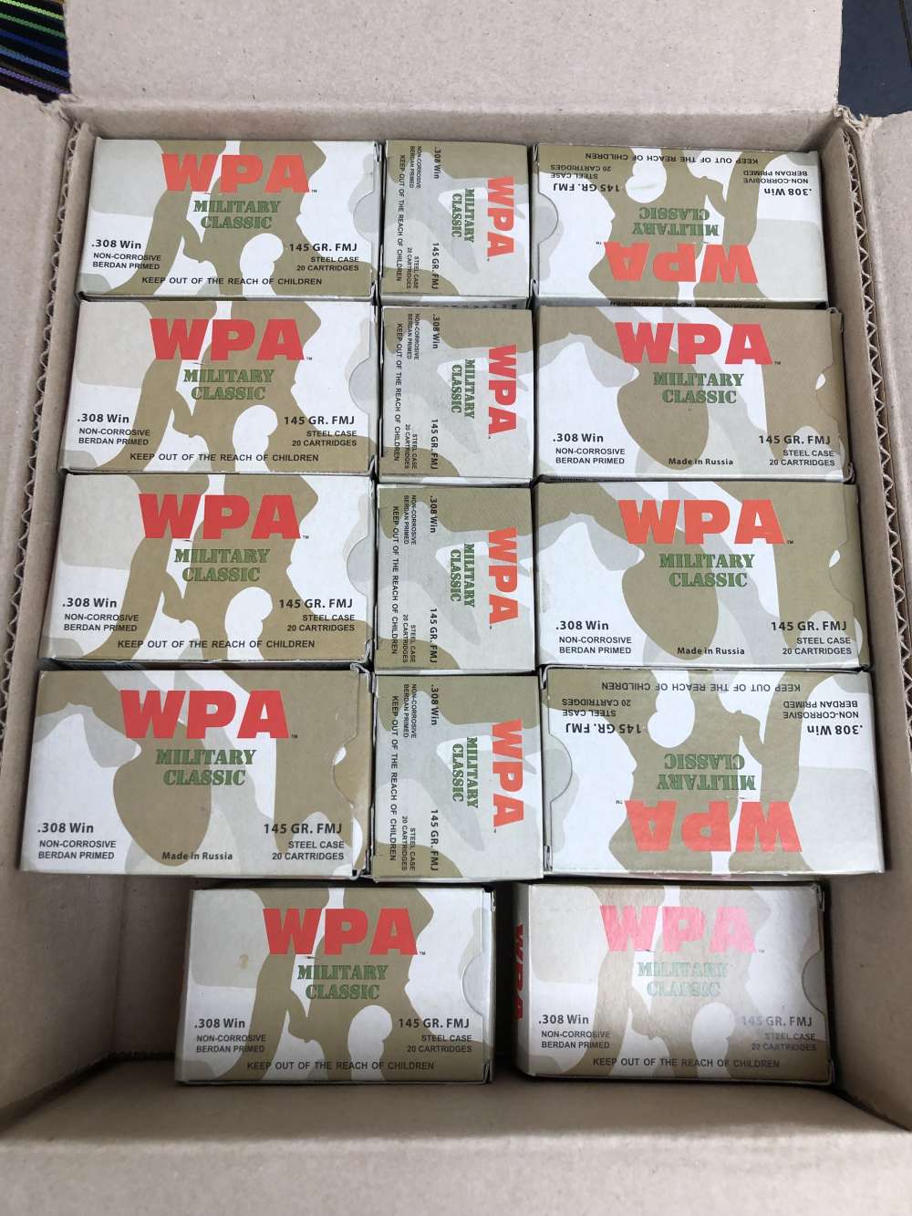 Wolf Military classic .308WIN FMJ 145gr 20X 20rnd boxes for 400rnds-img-0