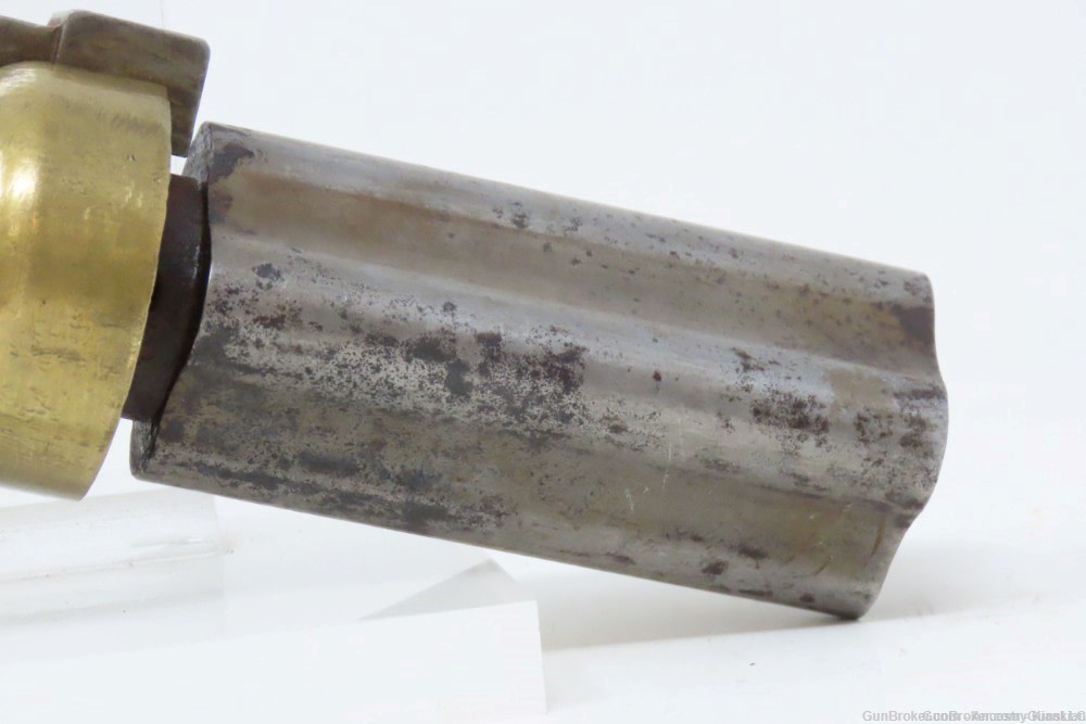 Antique CMC .36 Percussion Reproduction PEPPERBOX Revolving 4-Shot Pistol -img-9