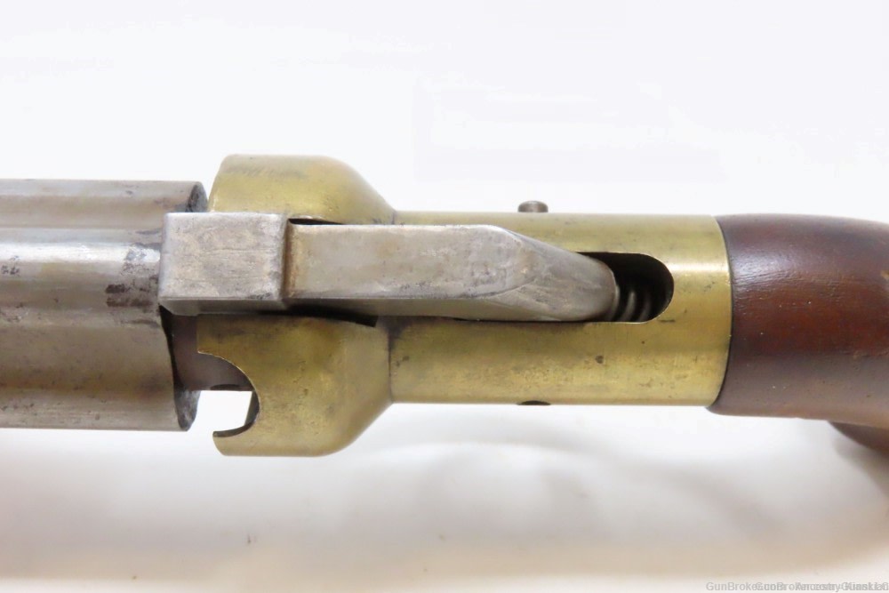 Antique CMC .36 Percussion Reproduction PEPPERBOX Revolving 4-Shot Pistol -img-8