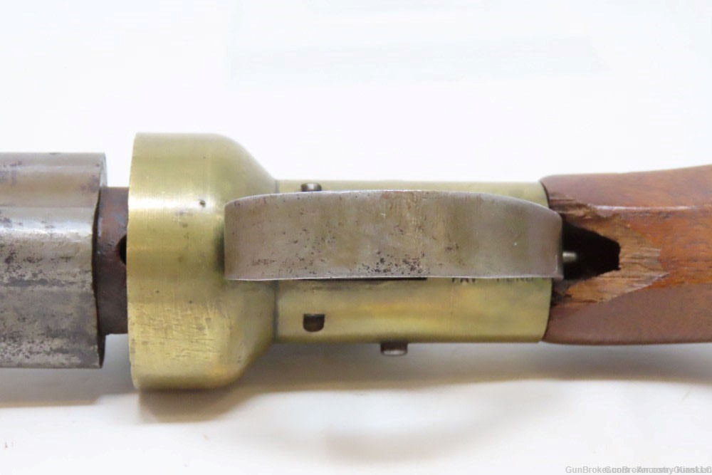 Antique CMC .36 Percussion Reproduction PEPPERBOX Revolving 4-Shot Pistol -img-10