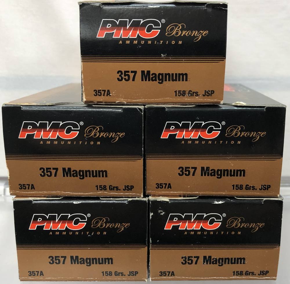 PMC Bronze .357 Magnum Ammunition JSP 158 Grain X 5, 50rnd boxes  for 250rn-img-0