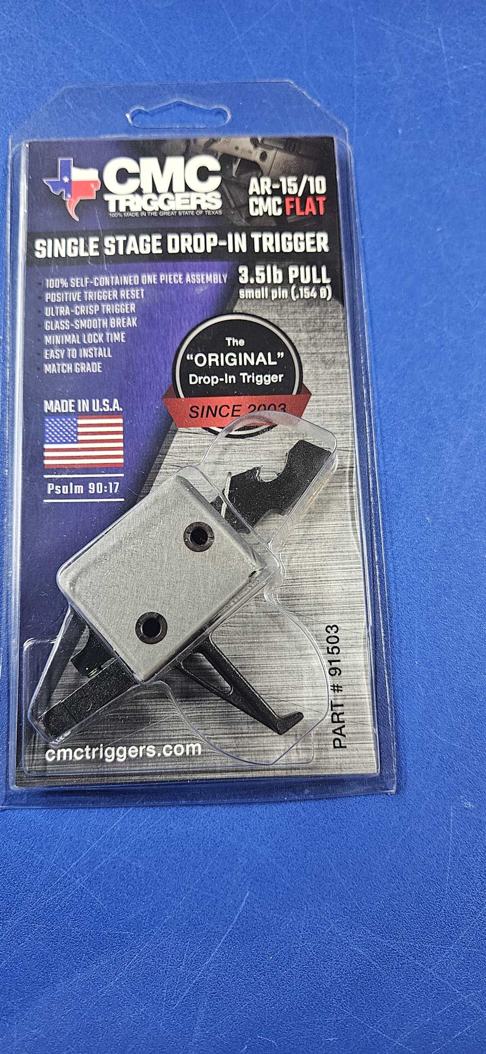 CMC Drop in Flat Trigger 3.5 Pull AR15 AR10 Small Pins Incl Ships Free-img-0