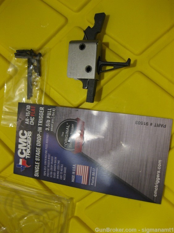 CMC Drop in Flat Trigger 3.5 Pull AR15 AR10 Small Pins Incl Ships Free-img-1