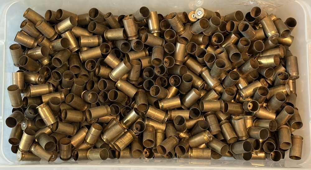 45 ACP Brass Pistol Cases Mixed Head Stamp 500 pc Fired Range Brass 45 Auto-img-0