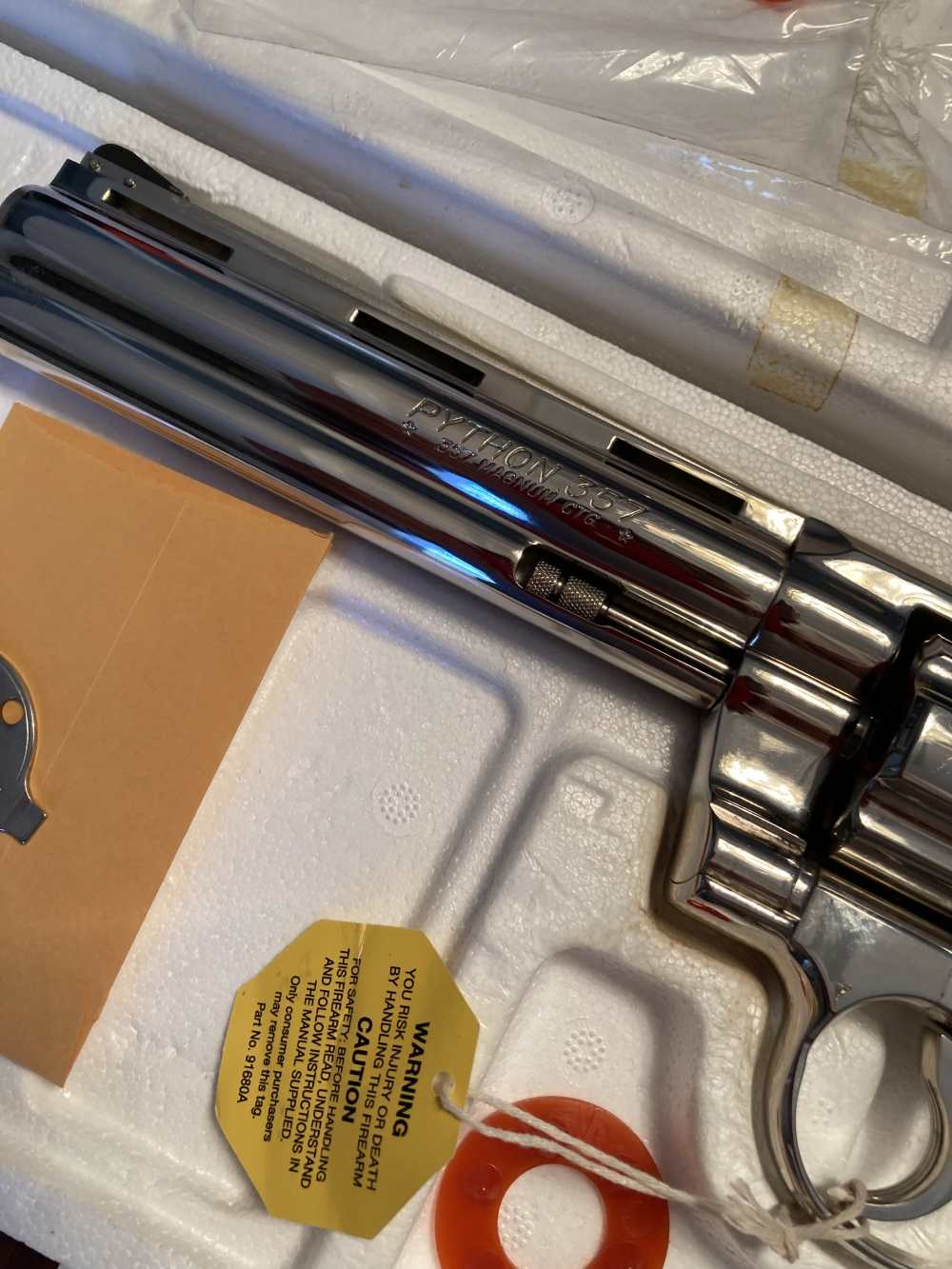 Colt Python .357 Mag 6” Nickel RARE 1st Gen. 1981 Colt Papers MINT NIB -img-5