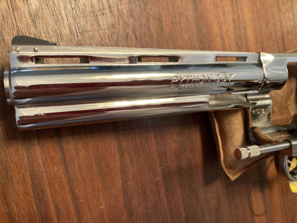 Colt Python .357 Mag 6” Nickel RARE 1st Gen. 1981 Colt Papers MINT NIB -img-12