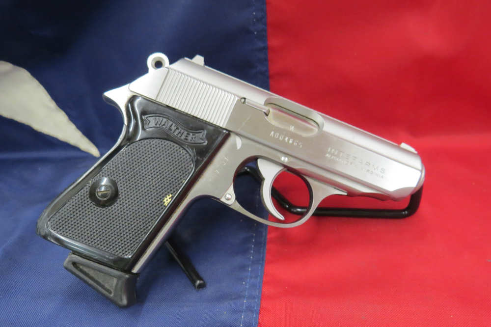 Walther PPK 380 ACP 9mm Kurz 3.3" Stainless Interarms - Good Condition-img-0