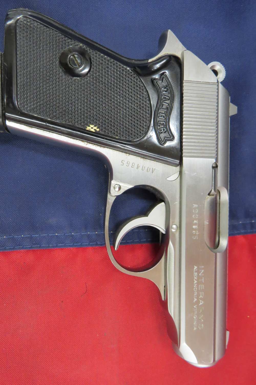 Walther PPK 380 ACP 9mm Kurz 3.3" Stainless Interarms - Good Condition-img-3