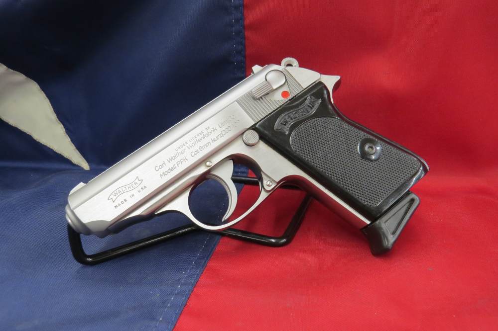 Walther PPK 380 ACP 9mm Kurz 3.3" Stainless Interarms - Good Condition-img-1