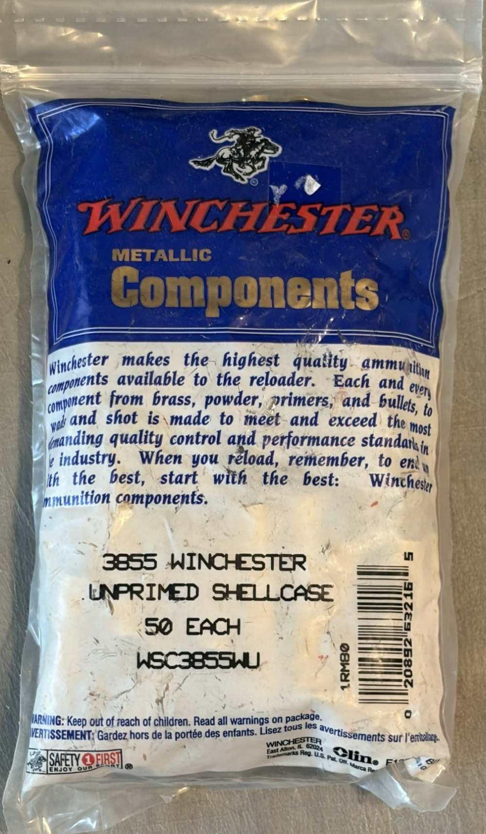 38-55 Win Brass Rifle Cases 55 pcs New Unprimed Winchester WW-img-0