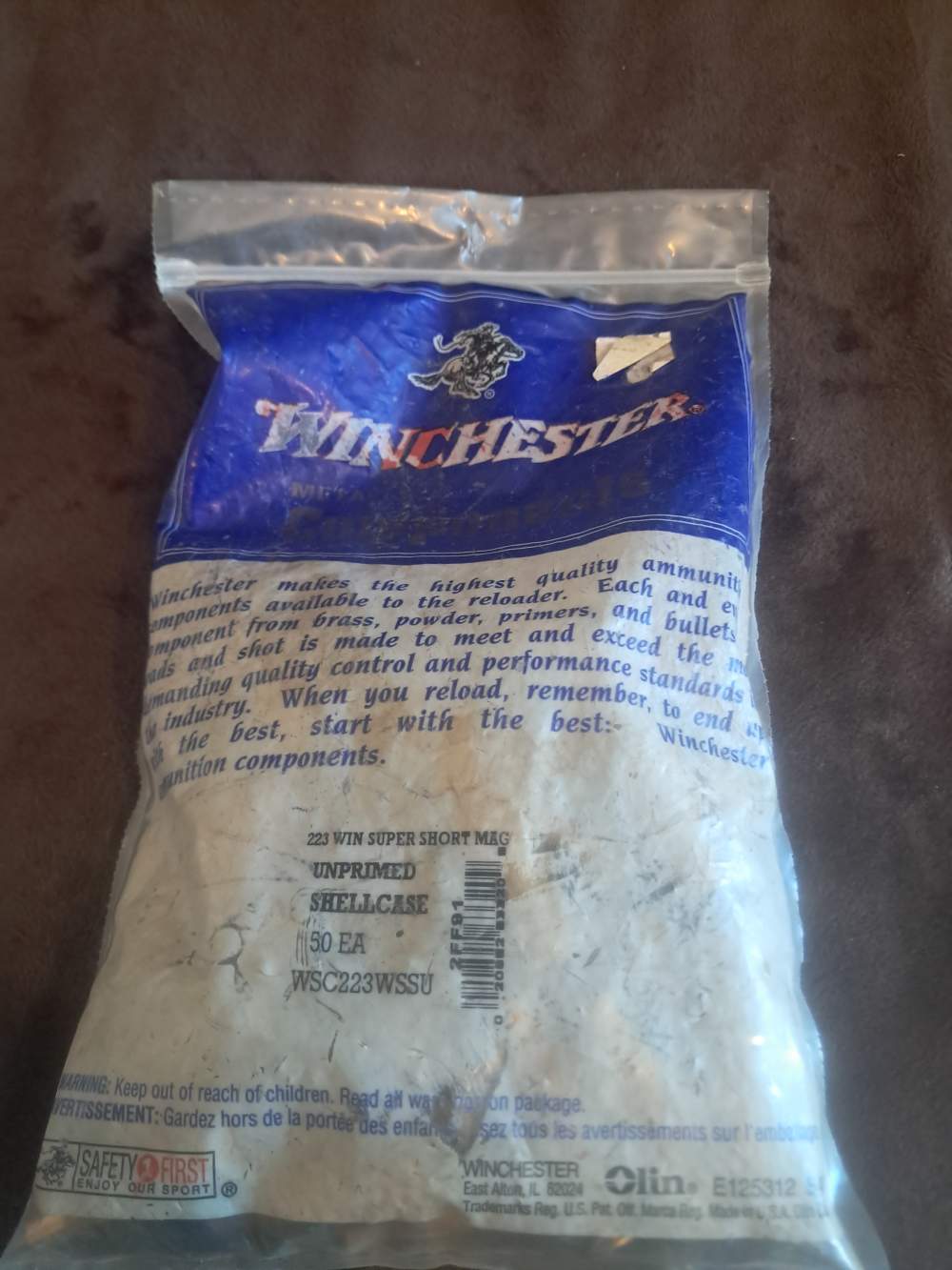 223 WSSM Winchester 50ct New Brass-img-2