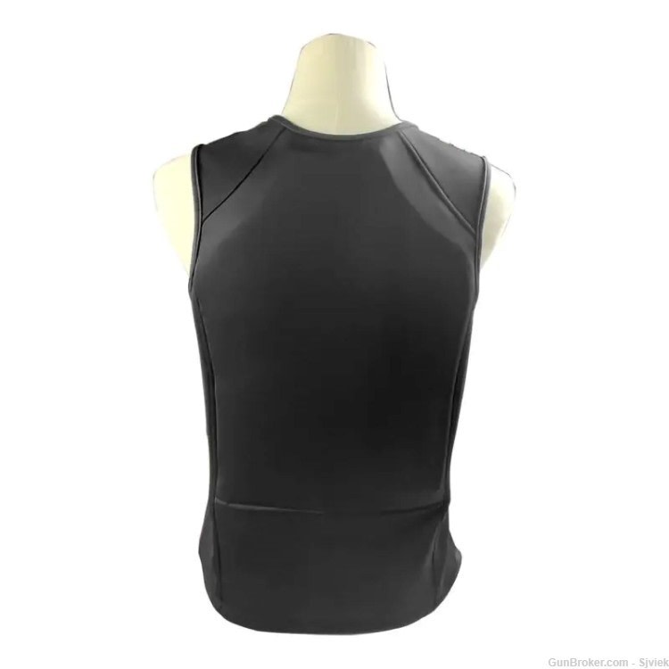 NIJ IIIA Concealable Flexible Body Armor Undershirt STOPS 12GA+44MAG M BLK-img-1