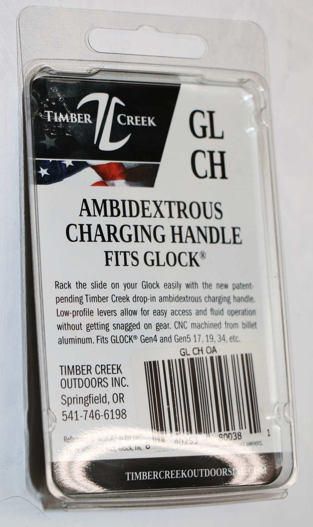 NEW! Timber Creek Glock 17, 19, 34 Gen4/Gen5 Charging Handle Orange-img-1