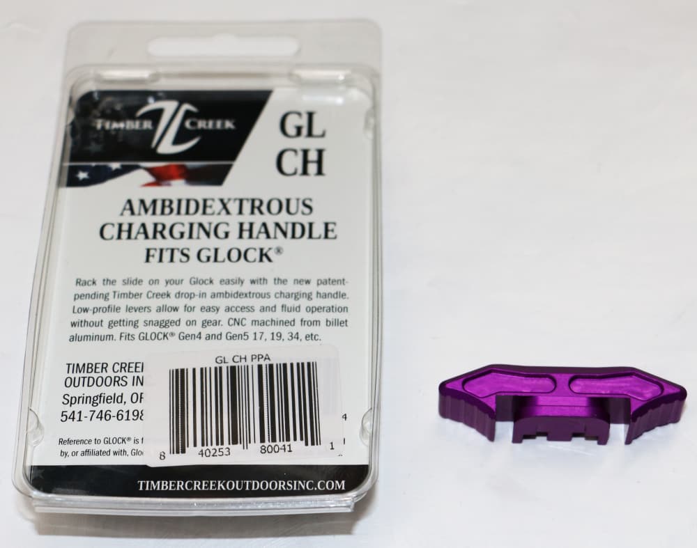 NEW! Timber Creek Glock 17, 19, 34 Gen4/Gen5 Charging Handle Purple-img-1