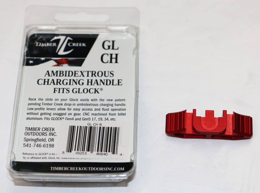 NEW! Timber Creek Glock 17, 19, 34 Gen4/Gen5 Charging Handle Red-img-1