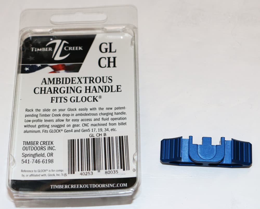 NEW! Timber Creek Glock 17, 19, 34 Gen4/Gen5 Charging Handle Blue-img-1