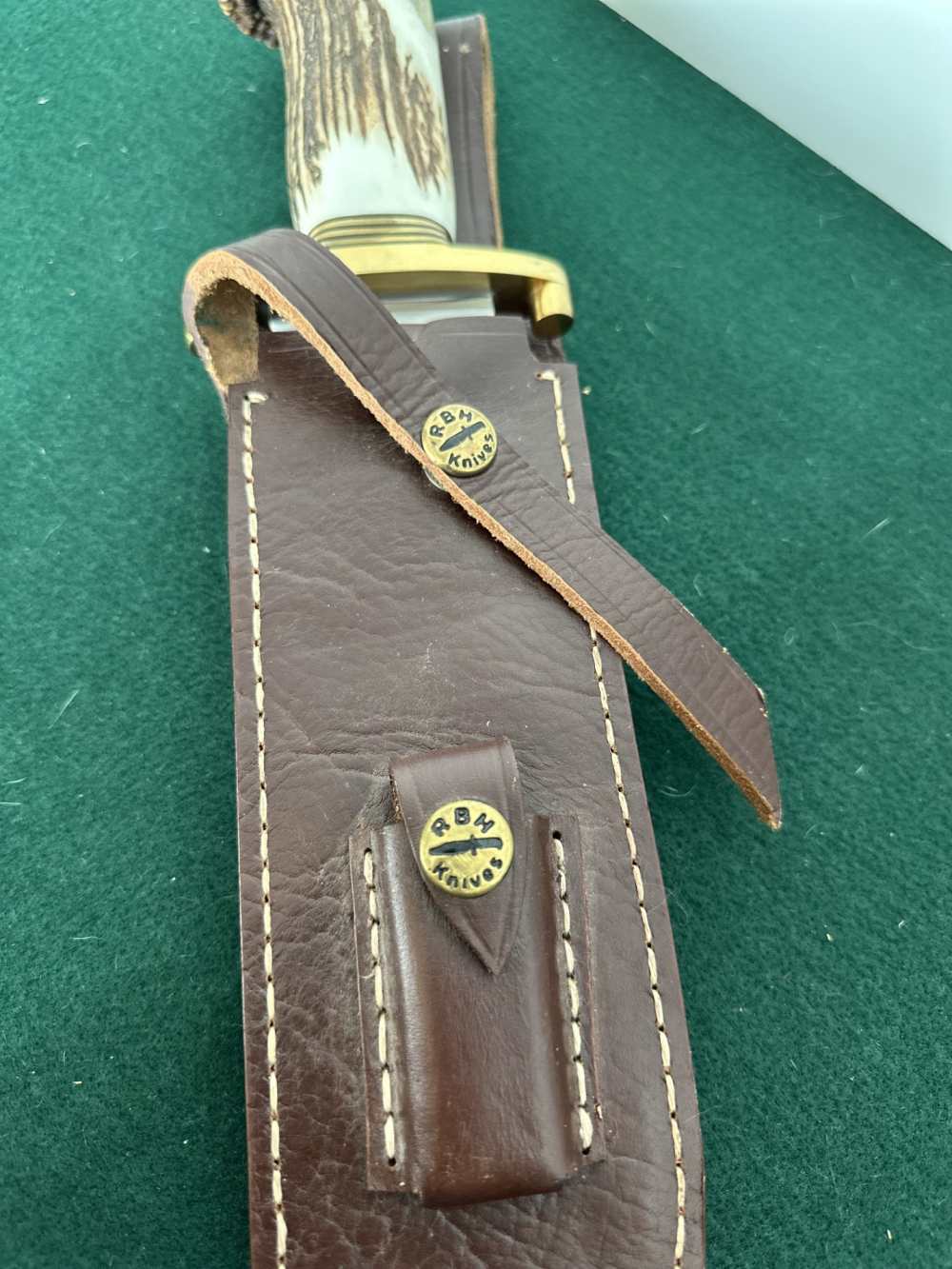 RBH custom knives 13in blade Bowie knife Elk horn handle-img-6