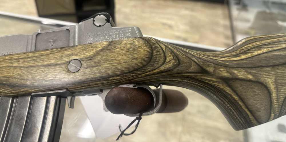 USED RUGER MINI 14 223 REMINGTON 556 NATO 16" WOOD STAINLESS STEEL BLACK -img-9