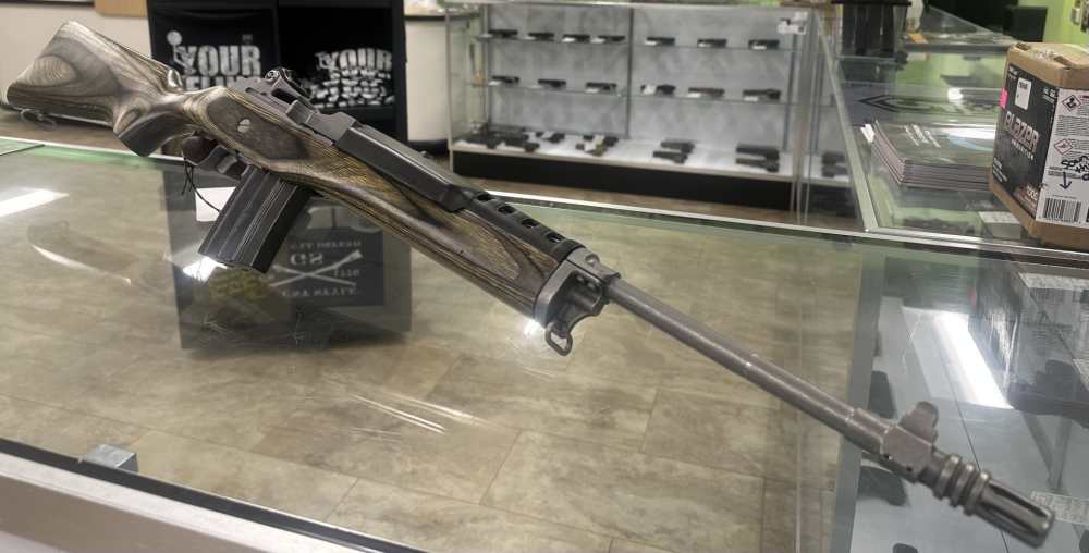 USED RUGER MINI 14 223 REMINGTON 556 NATO 16" WOOD STAINLESS STEEL BLACK -img-1