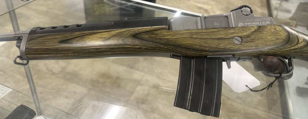 USED RUGER MINI 14 223 REMINGTON 556 NATO 16" WOOD STAINLESS STEEL BLACK -img-10