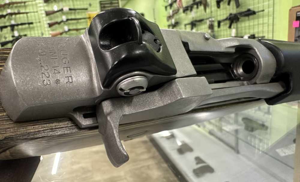 USED RUGER MINI 14 223 REMINGTON 556 NATO 16" WOOD STAINLESS STEEL BLACK -img-29