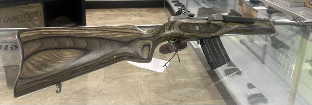USED RUGER MINI 14 223 REMINGTON 556 NATO 16" WOOD STAINLESS STEEL BLACK -img-0