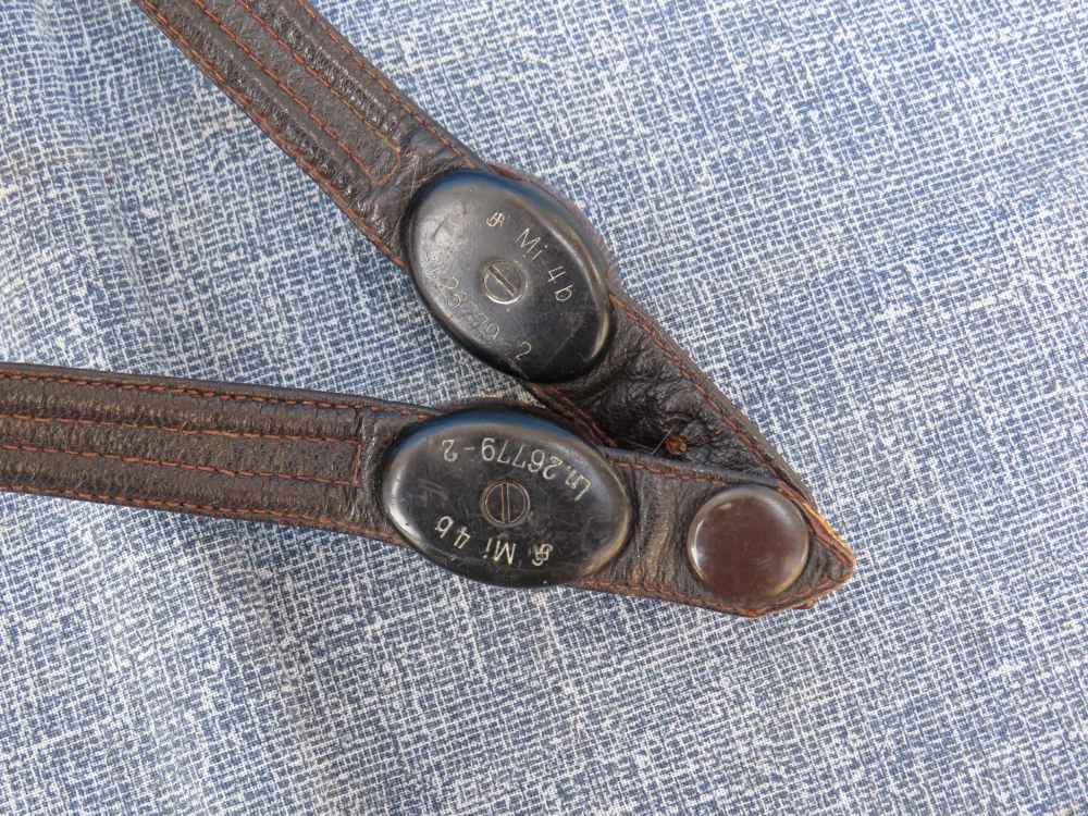 WWII GERMAN LUFTWAFFE LKpW 101 WINTER LEATHER FLIGHT HELMET w/ THROAT MIC-img-15
