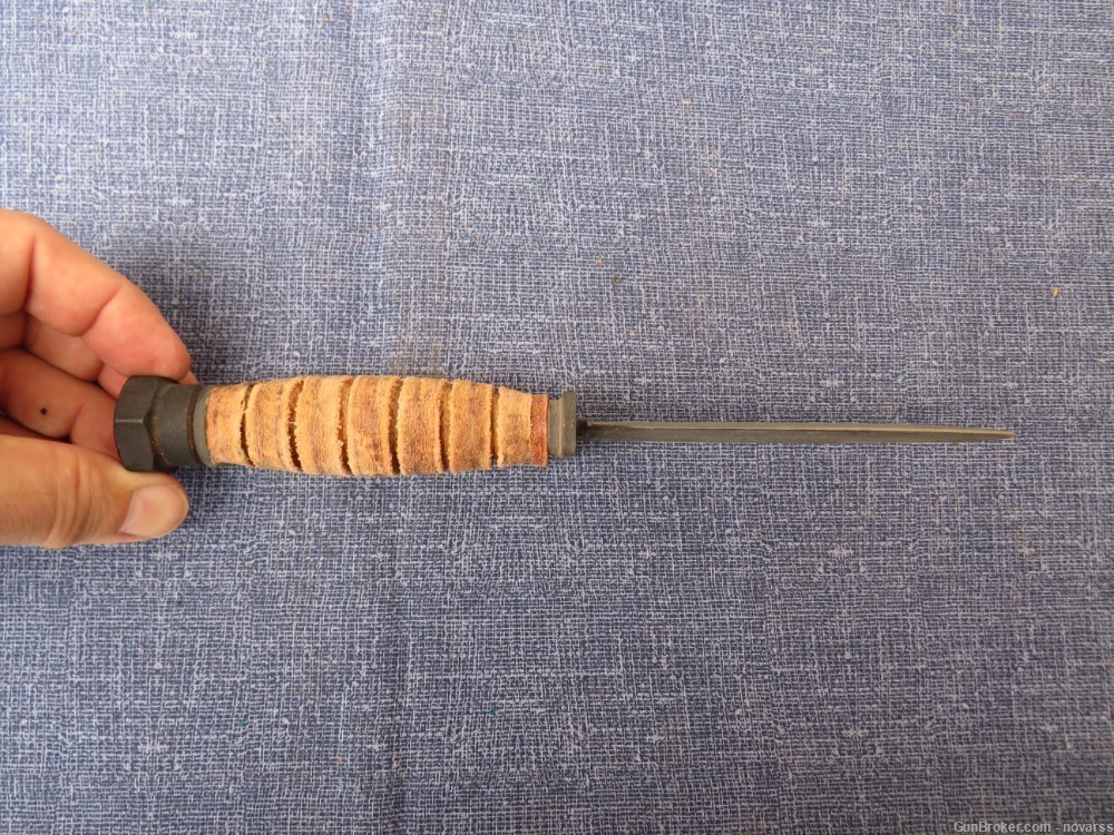 US PILOTS SURVIVAL KNIFE ONTARIO  w LEATHER SHEATH & STONE NOS #12-img-10